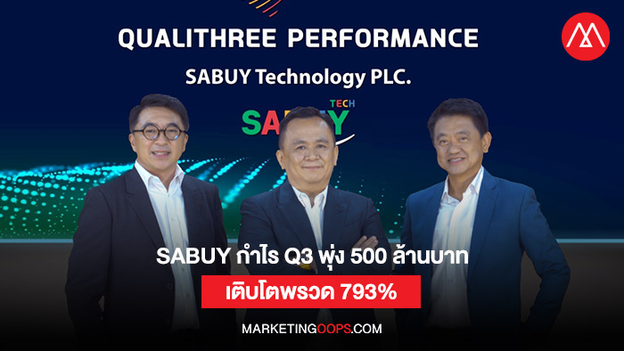 SABUY โชว์กำไรไตรมาส 3 พุ่ง 500 ล้านบาท โตพรวด 793% จัดทัพธุรกิจตั้ง 4 บริษัทโฮลดิ้งรองรับปรับโครงสร้าง